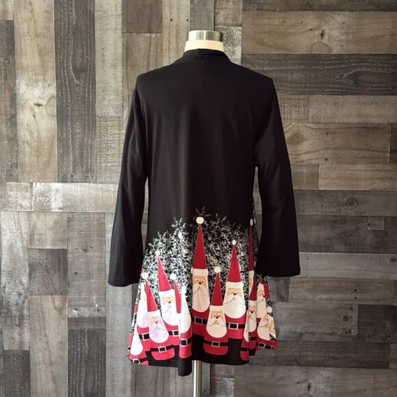 Santa Claus snowflake cascading cardigan small Christmas holiday party winter - Picture 8 of 11